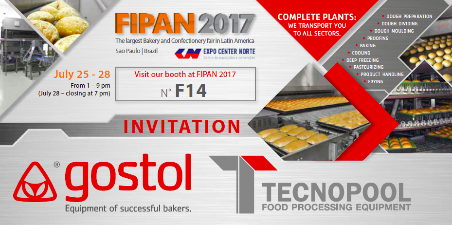 Gostol and Tecnopool invite you on exhibition FIPAN, Sao Paolo, Brazil from 25 th to 28 th July, 2017 